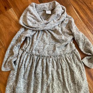 Softspun Cowlneck Grey Dress for Toddler Girls!
